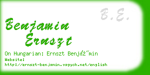 benjamin ernszt business card